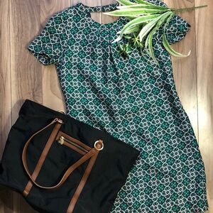 J crew dress open back shift silk dress  SZ 0